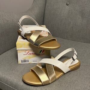 Lara Collection made in Italy women's strappy sandals size 38